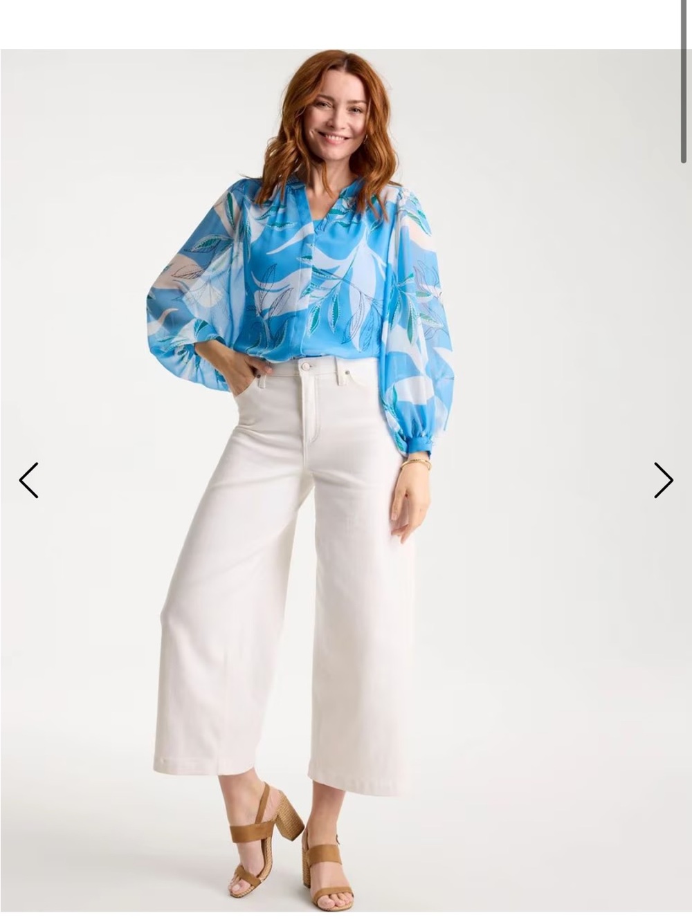 Chico’s Caye Spray Georgette Blouse